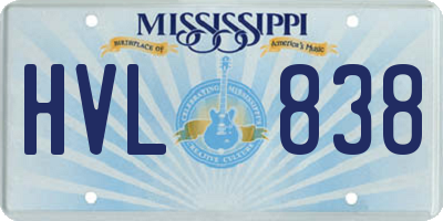 MS license plate HVL838