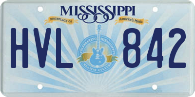 MS license plate HVL842
