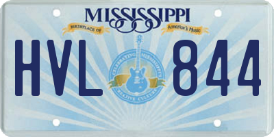 MS license plate HVL844