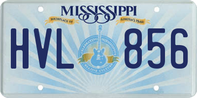 MS license plate HVL856