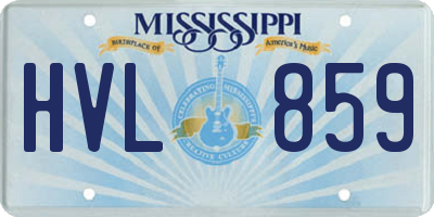 MS license plate HVL859
