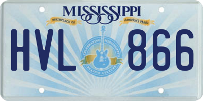 MS license plate HVL866