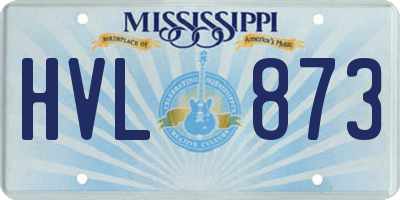 MS license plate HVL873