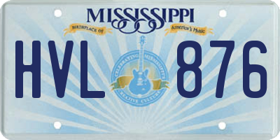 MS license plate HVL876