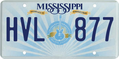 MS license plate HVL877