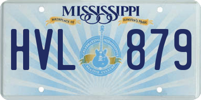 MS license plate HVL879