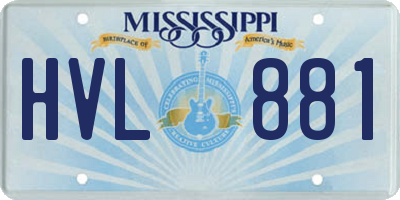 MS license plate HVL881