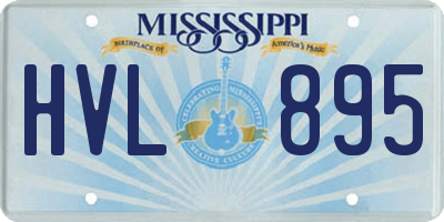 MS license plate HVL895