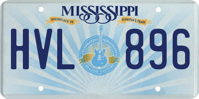 MS license plate HVL896