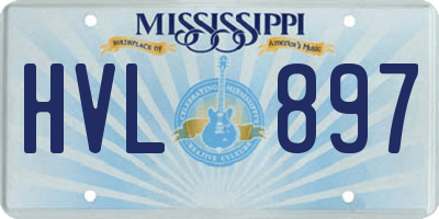 MS license plate HVL897
