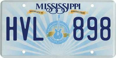 MS license plate HVL898