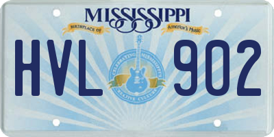 MS license plate HVL902