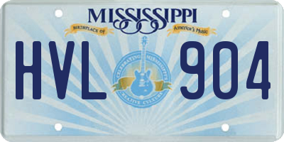 MS license plate HVL904