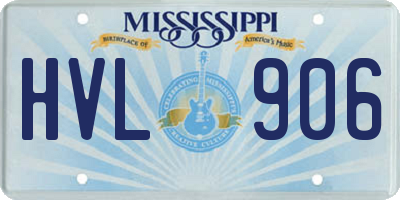MS license plate HVL906