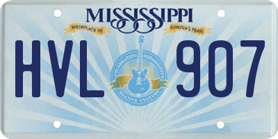 MS license plate HVL907