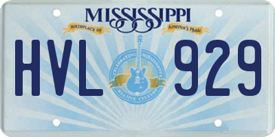 MS license plate HVL929