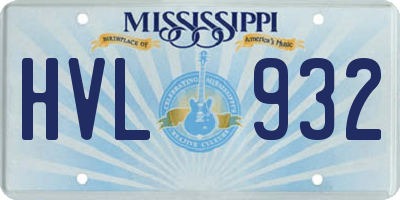 MS license plate HVL932