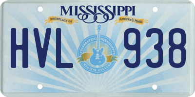 MS license plate HVL938
