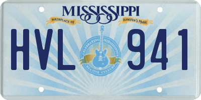 MS license plate HVL941