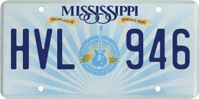 MS license plate HVL946