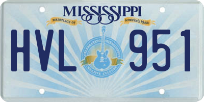 MS license plate HVL951
