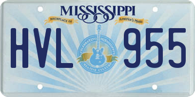 MS license plate HVL955