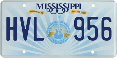 MS license plate HVL956