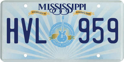 MS license plate HVL959