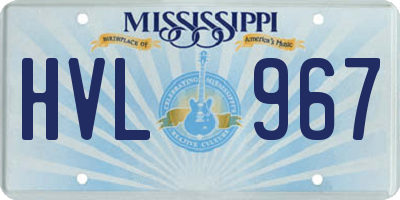 MS license plate HVL967