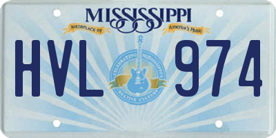 MS license plate HVL974