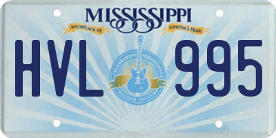 MS license plate HVL995