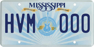 MS license plate HVM000