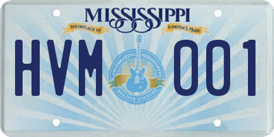 MS license plate HVM001