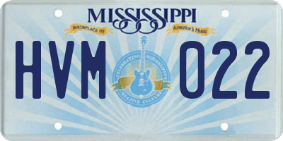 MS license plate HVM022