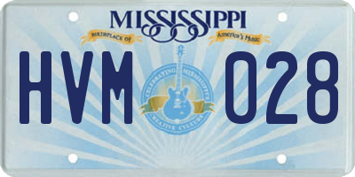 MS license plate HVM028