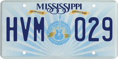 MS license plate HVM029