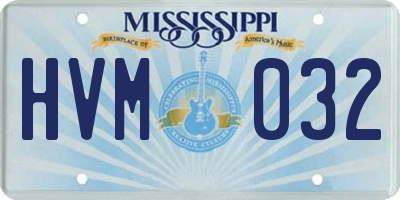 MS license plate HVM032