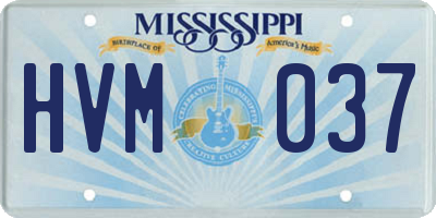 MS license plate HVM037