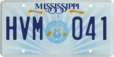 MS license plate HVM041