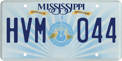 MS license plate HVM044