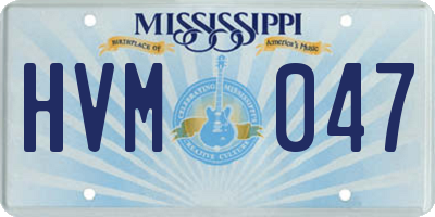 MS license plate HVM047