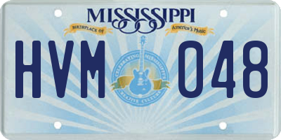 MS license plate HVM048
