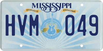 MS license plate HVM049