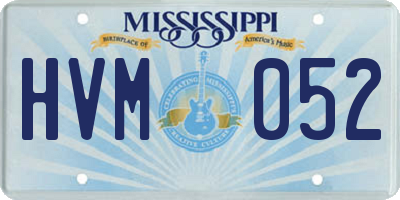 MS license plate HVM052