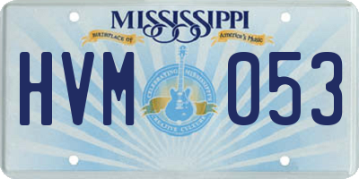 MS license plate HVM053