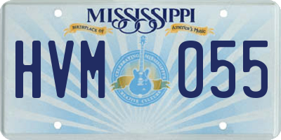 MS license plate HVM055
