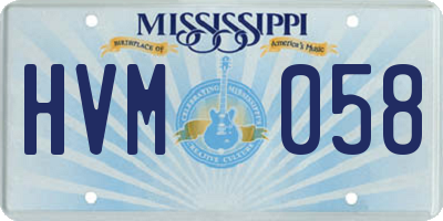 MS license plate HVM058
