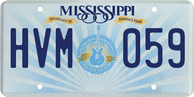 MS license plate HVM059