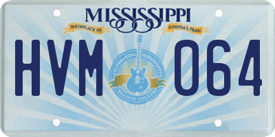 MS license plate HVM064