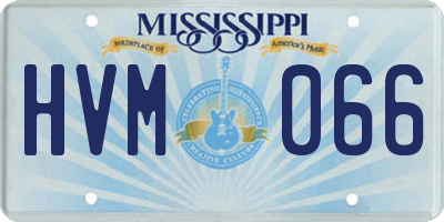 MS license plate HVM066